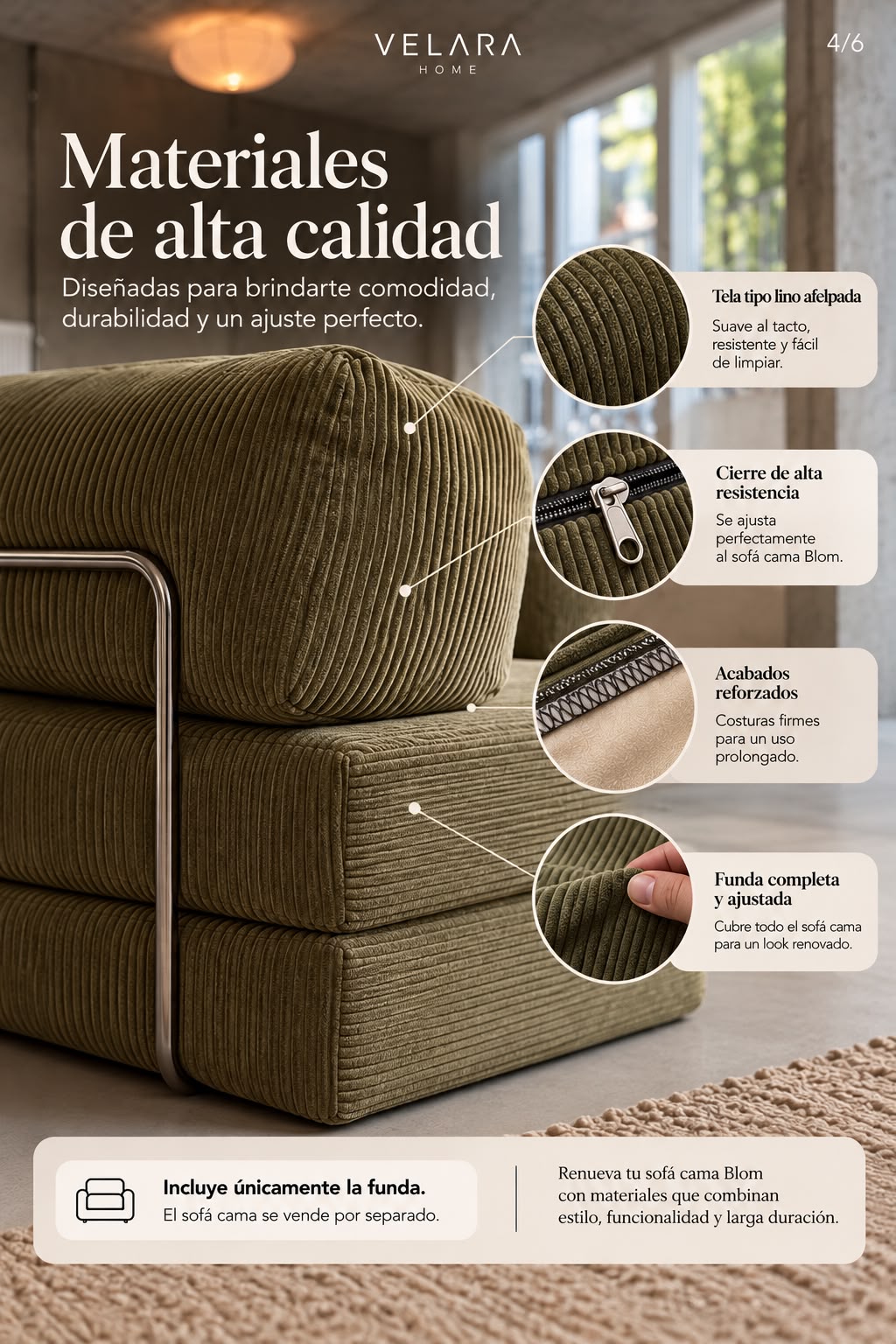 Funda Bloom - materiales de alta calidad