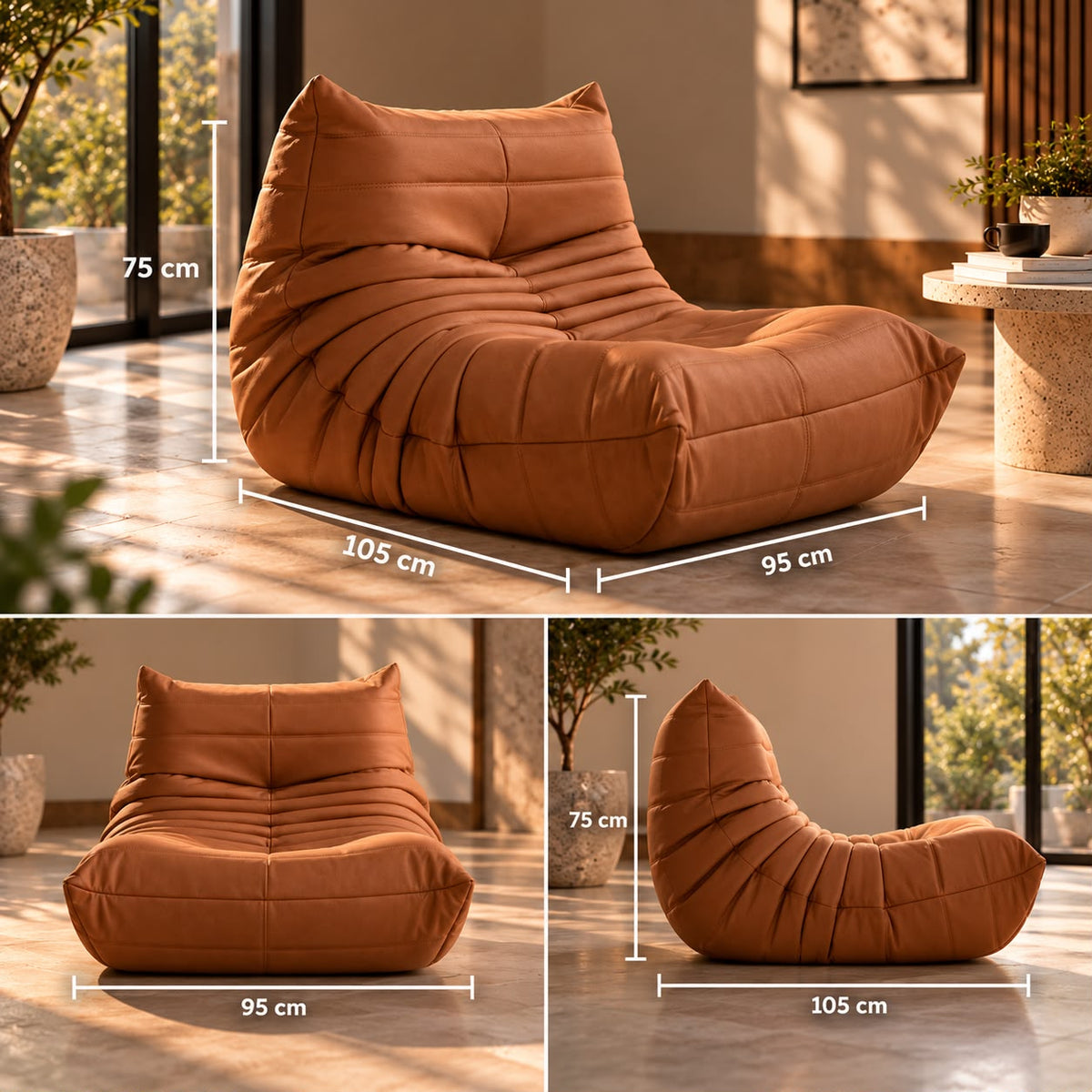 Sillón Lounge Kern — medidas