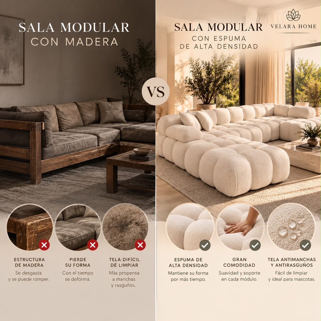 Sala Modular Luna — vs mueble tradicional