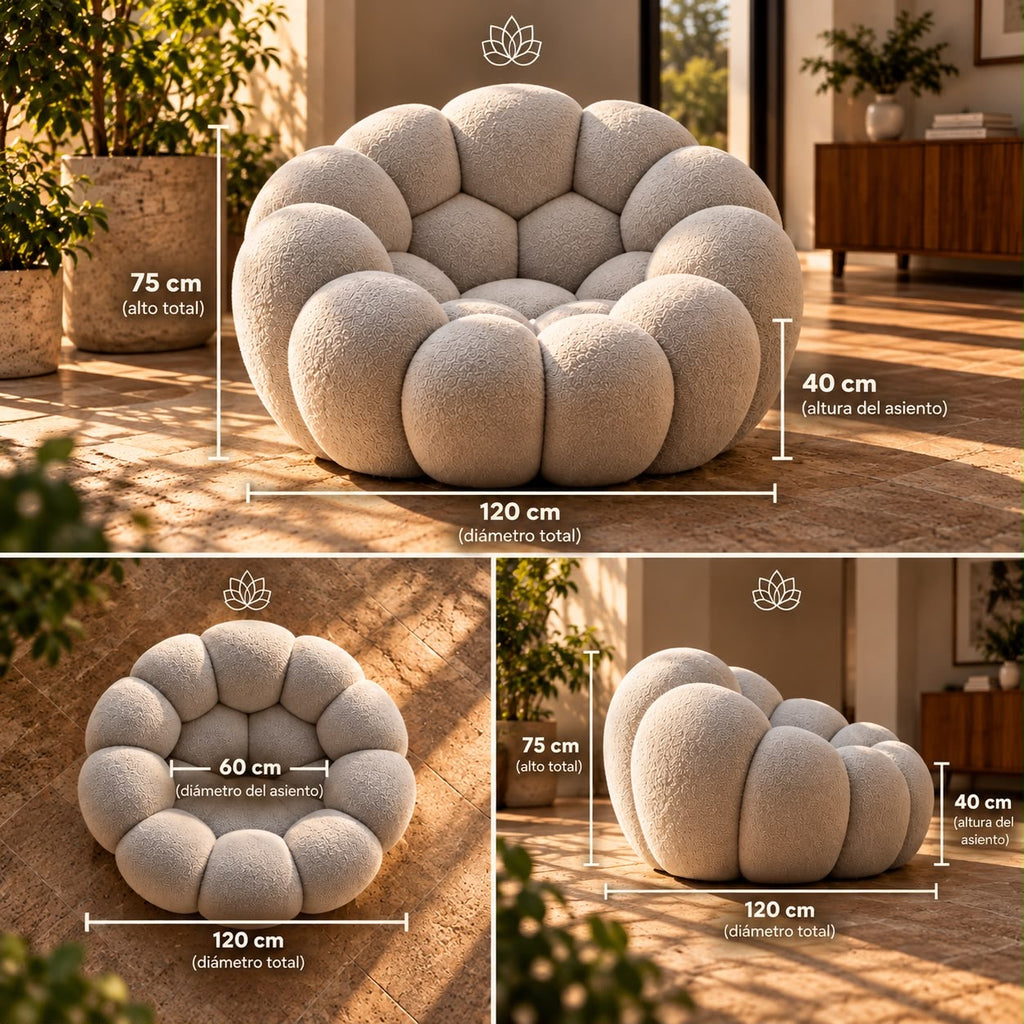 Sillón Redondo Nube — medidas