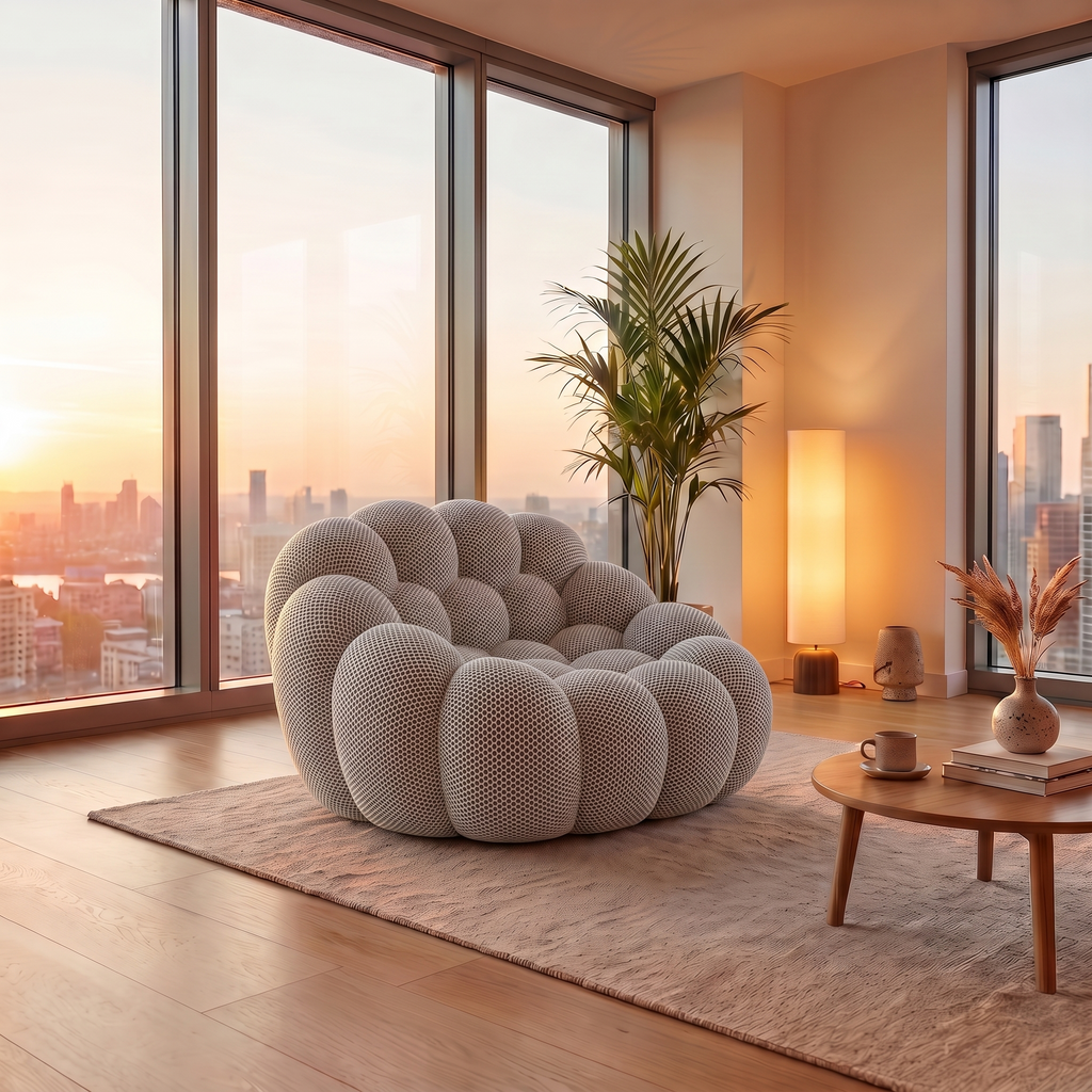 Velara Nube - sillón burbuja gris perla